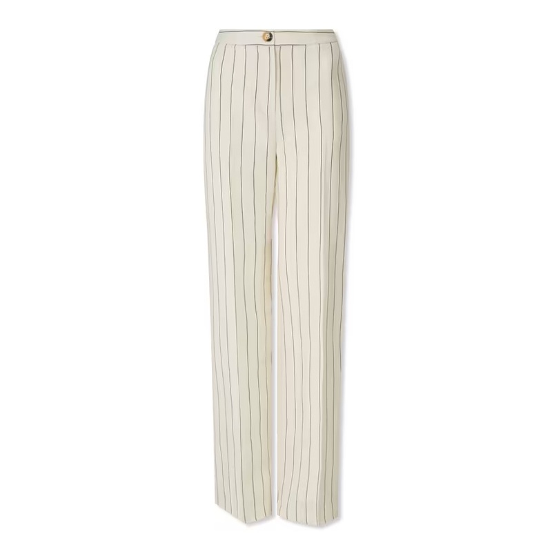 Cream and black pinstripe trousers, LK Bennett