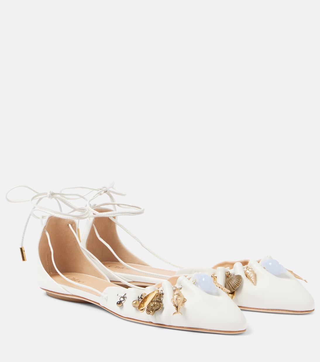 Sea Treasures Embellished Leather Flats