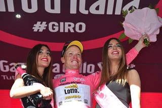 Steven Kruijswijk (LottoNL-Jumbo) is the leader of the Giro d'Italia