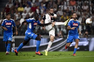 Gonzalo Higuain in action for Juventus against former club Napoli in 2019.