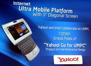 Intel and Yahoo will partner up to make a 5-inch screen ultra mobile computer (UMPC).