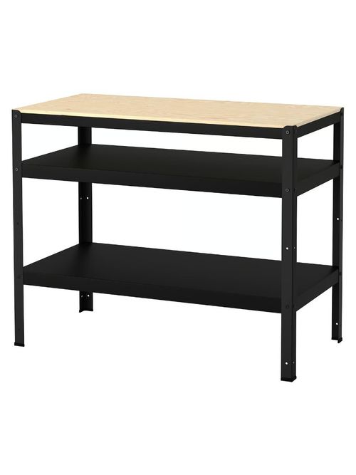 Bror Work Bench - Black/pine Plywood 43 1/4x21 5/8 "