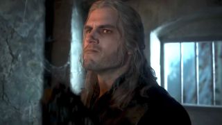 geralt right after taking his elixir on the witcher season 3