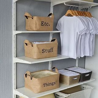 DOKEHOM Thickened Laundry Baskets in wardrobe