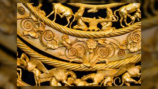 A fragment of Scythian-crafted gold found in what is now Kyiv, Ukraine.