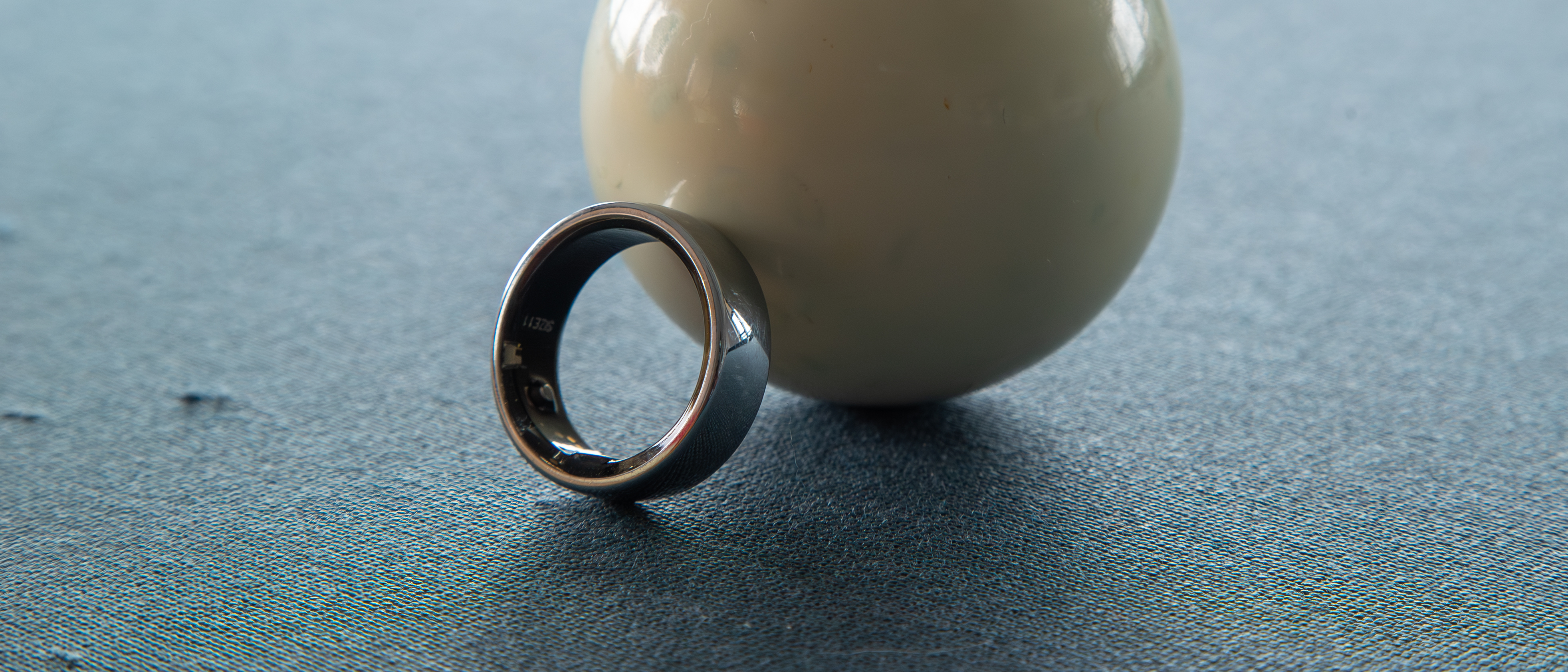 Circular Ring 2 next to a billiard ball