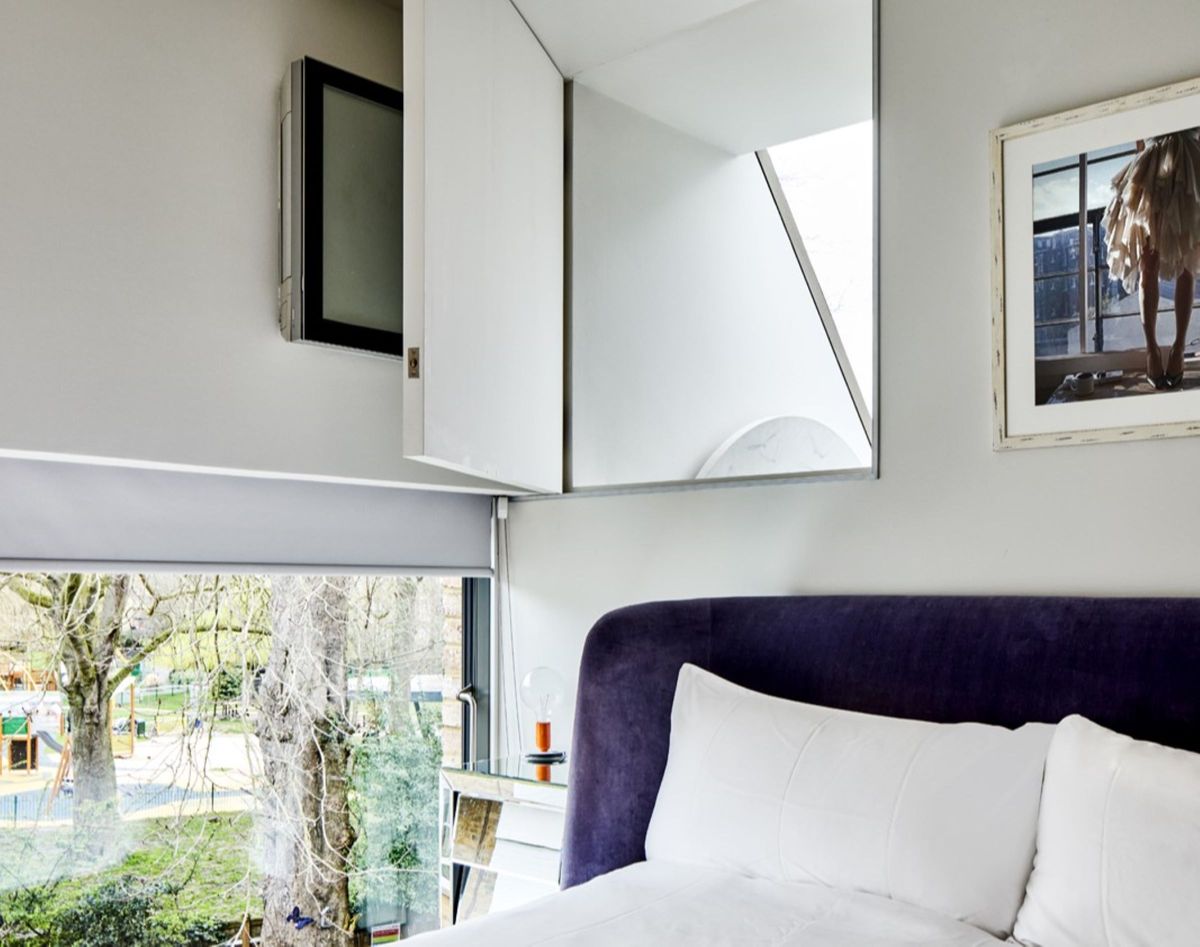 A secret hatch leads to the garden in the bedroom