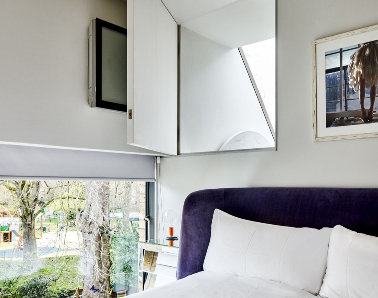 A secret hatch leads to the garden in the bedroom