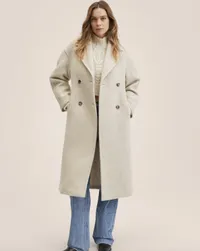 Double-breasted wool coat, $299.99 | Mango