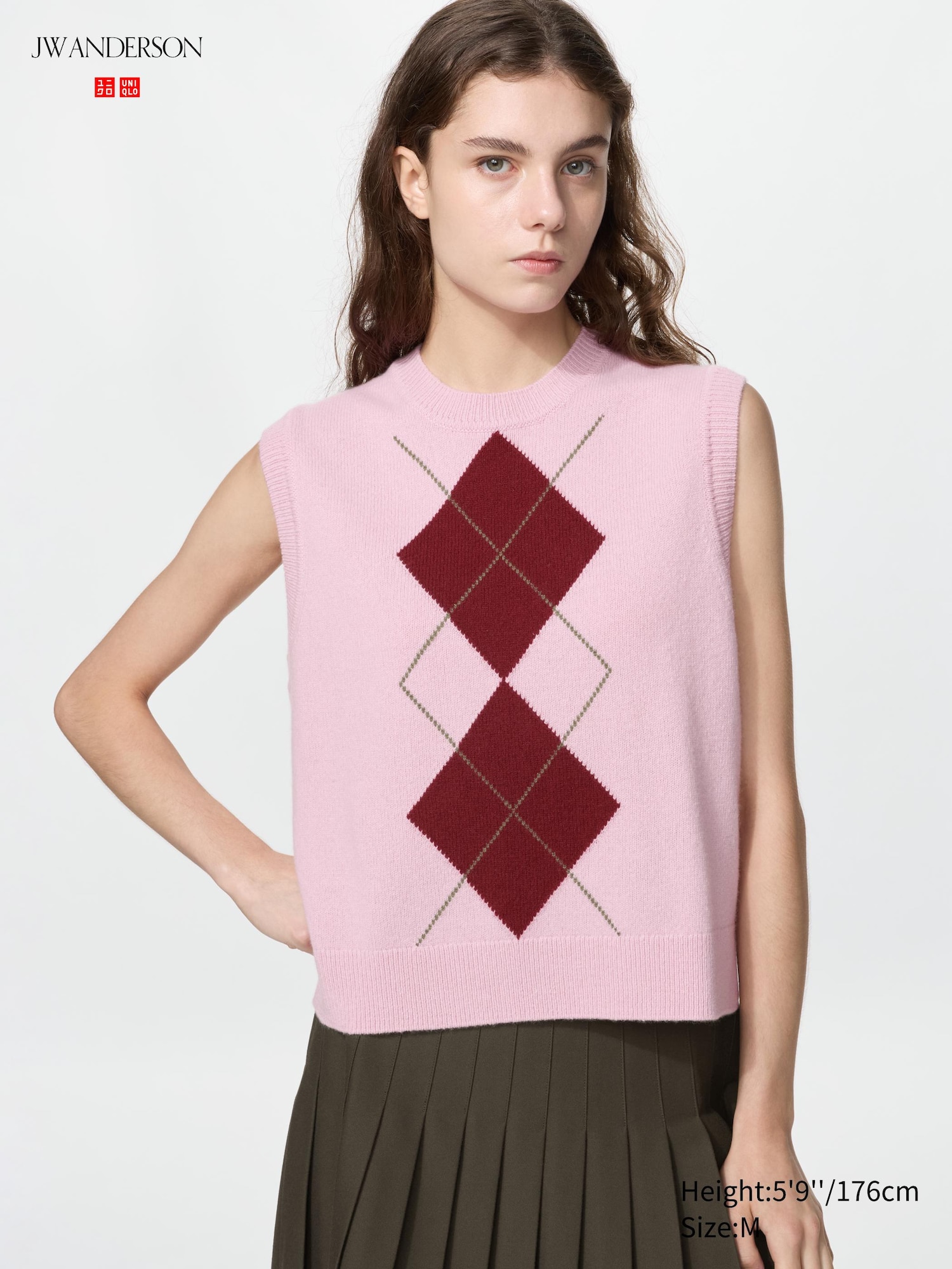 Cashmere Blend Crew Neck Vest