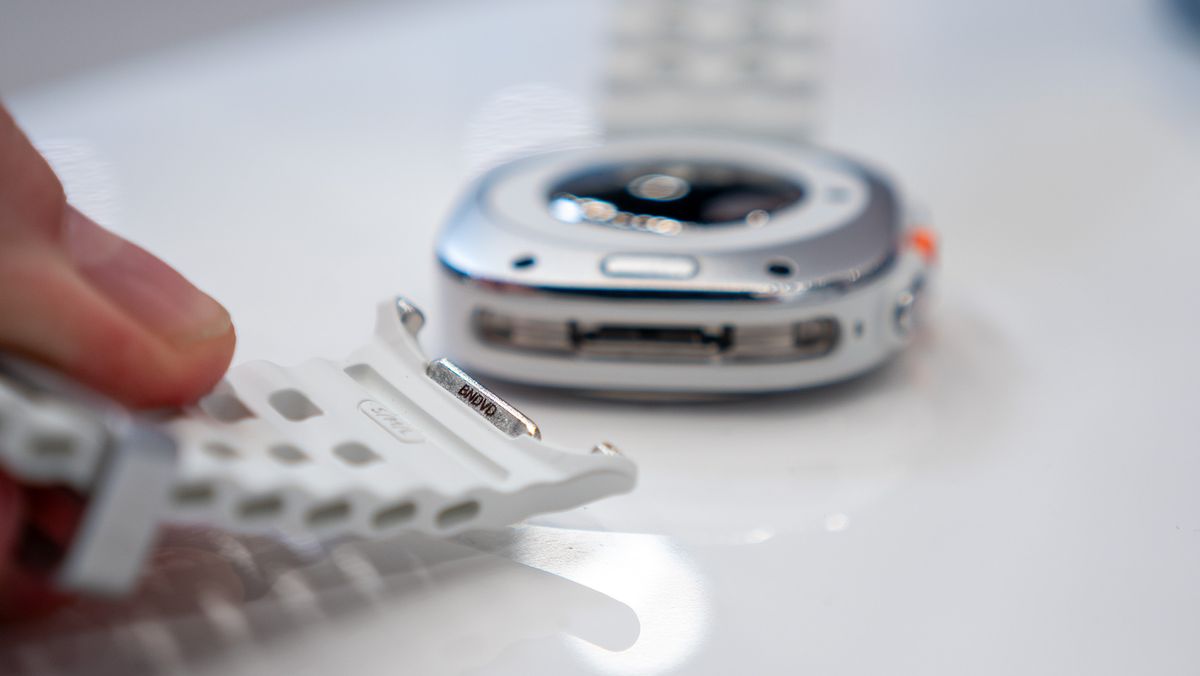 The Samsung Galaxy Watch Ultra's new quick release band system and accompanying bands