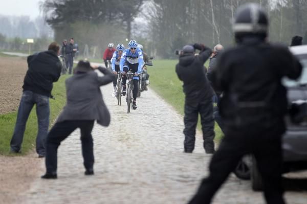 Even training rides are followed by fans and photographers in Belgium