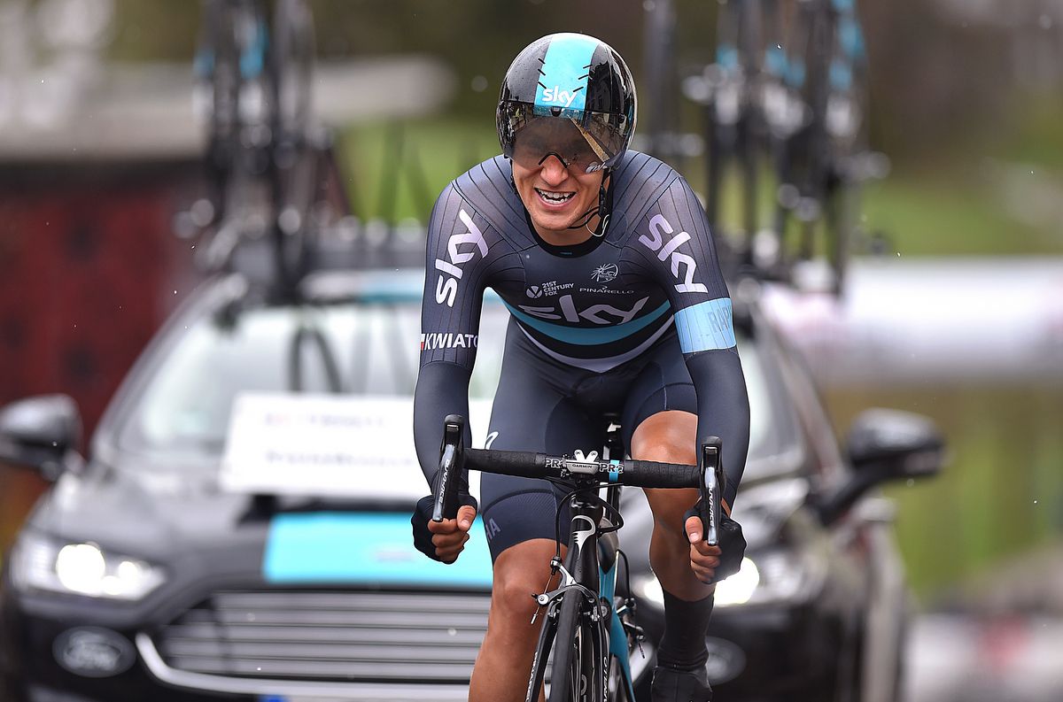 Michal Kwiatkowski (Team Sky) powers to third place