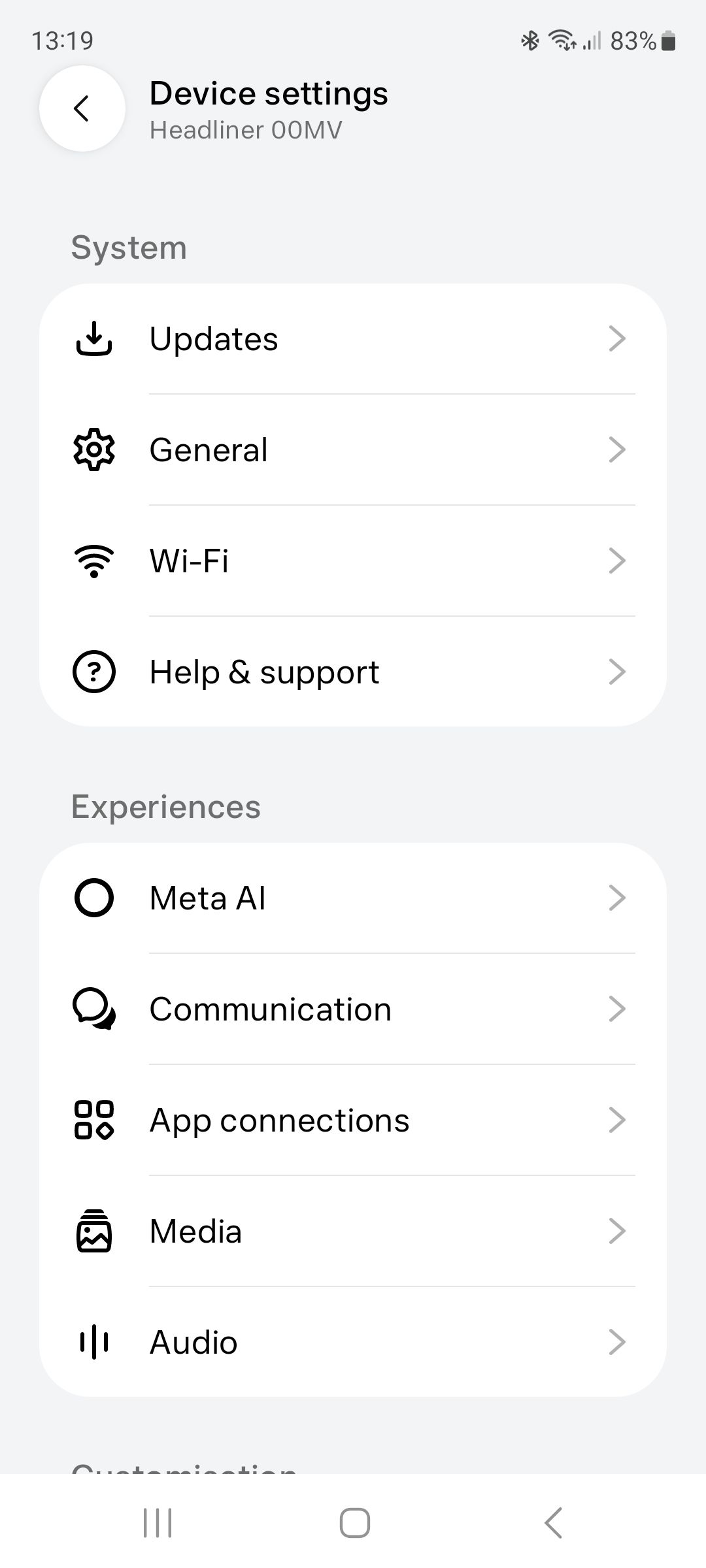 Ray-Ban Meta Gen 2 Headliner Meta AI app screenshots