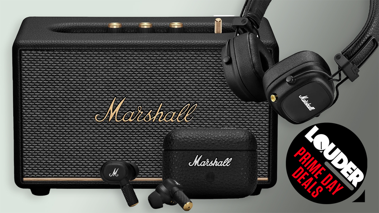 Marshall Prime Day deals main image showing a variety of products on a grey and white background