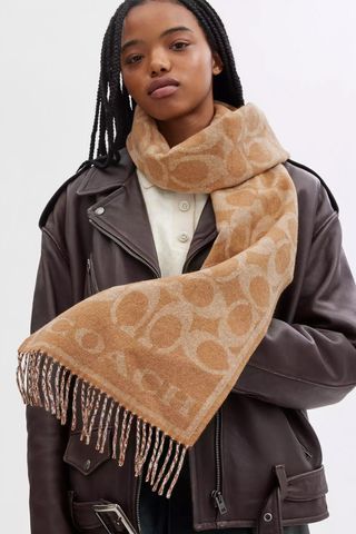 Coach Reversible Signature Cashmere Muffler