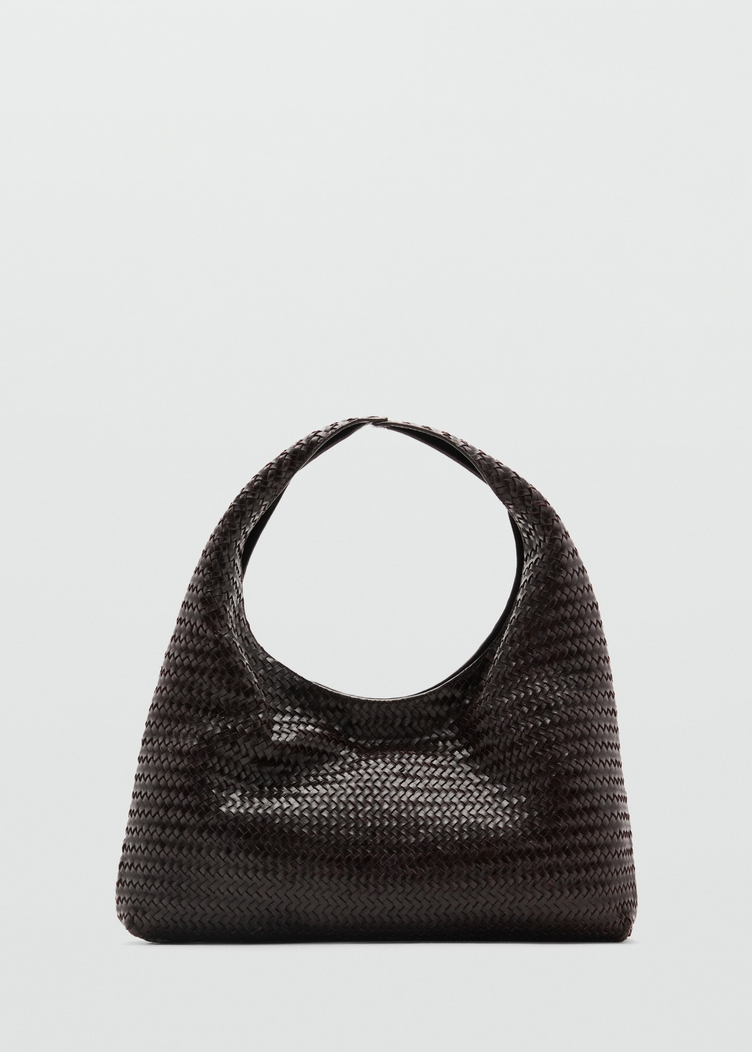 Medium Braided Leather Shoulder Bag - Women | Mango Usa