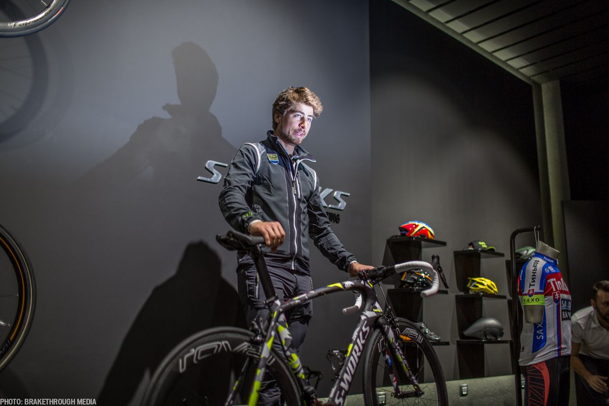 Peter Sagan meets the press before Milan-San Remo.