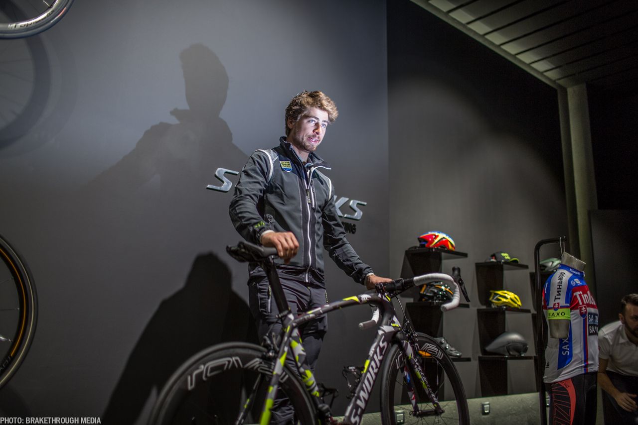Peter Sagan meets the press before Milan-San Remo.