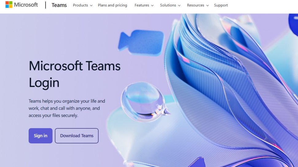 Website screenshot of Microsoft Teams (February, 2026)