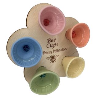 Bee cups in pastel