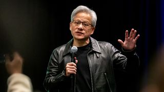 Jensen Huang, co-founder and chief executive officer of Nvidia, pictured during a news conference at the Nvidia GPU Technology Conference (GTC) in San Jose, California, US.