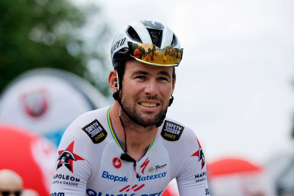 RZESZOW POLAND AUGUST 03 Mark Cavendish of United Kingdom and Team QuickStep Alpha Vinyl prior to the 79th Tour de Pologne 2022 Stage 5 a 1781km stage from Lancut to Rzeszow TdP22 WorldTour on August 03 2022 in Rzeszow Poland Photo by Bas CzerwinskiGetty Images