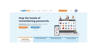 best password managers - LogMeOnce's website