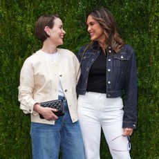 Sarah Paulson and Mariska Hargitay at the Chanel through her lens luncheon on September 15