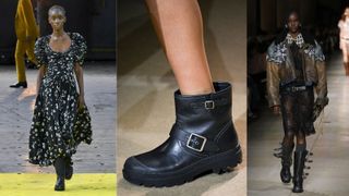 biker boots on the runway