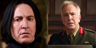 Alan Rickman as Severus Snape in Harry Potter and as Lieutenant General Frank Benson in Eye In the S