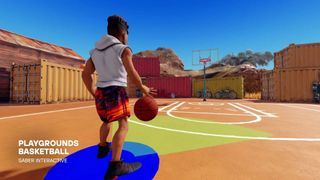 Roblox on PS5 Playgrounds Basketball experience