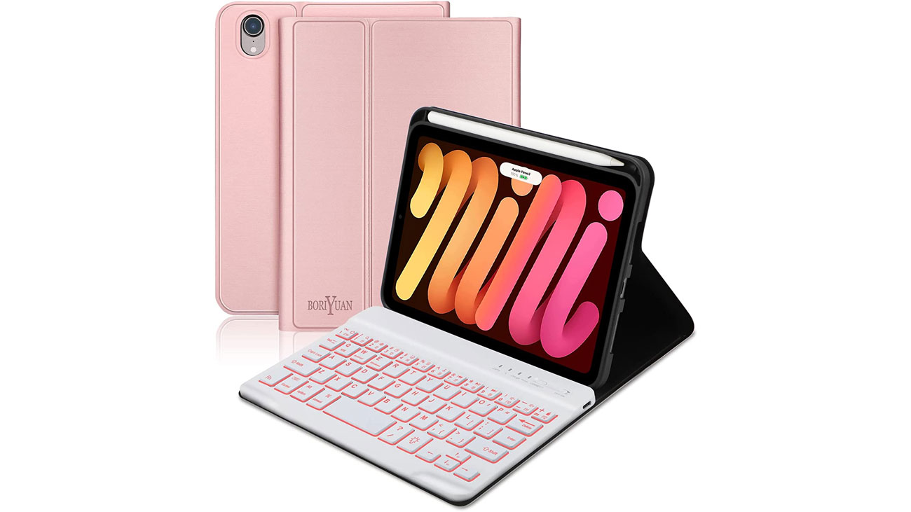 Product shot of Boriyuan iPad Mini 6 Keyboard Case