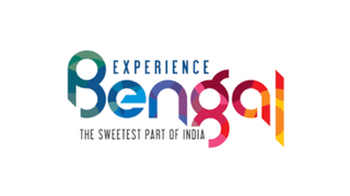 Experience Bengal logo with multi-coloured and faceted letters in a rounded typeface. The slogan underneath says 'The sweetest part of India'.