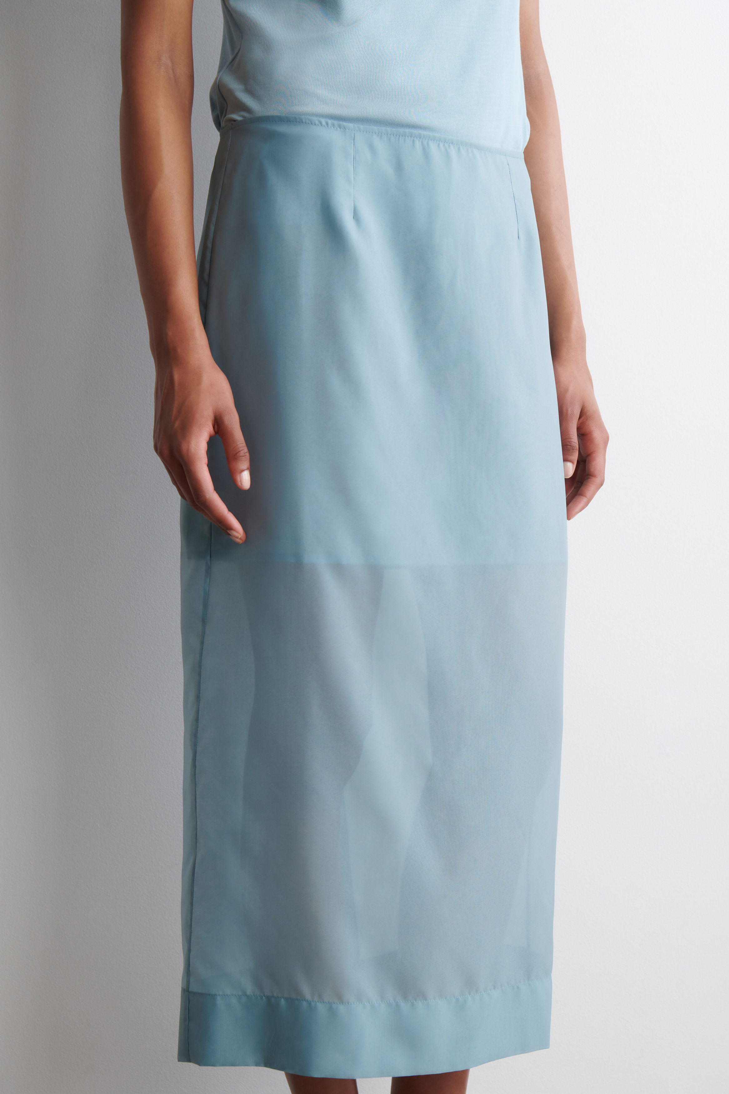 Sheer Column Skirt