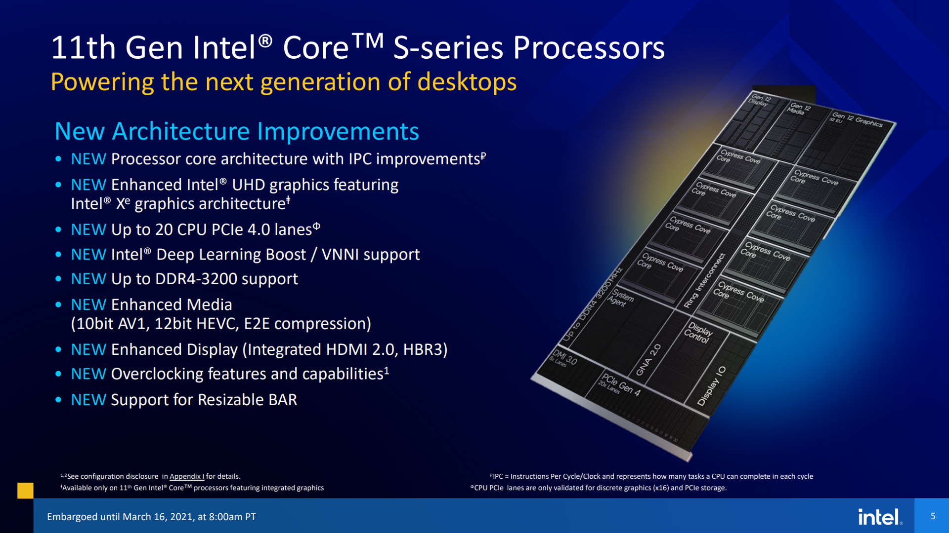 Intel Rocket Lake new architecture