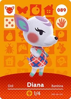 Animal Crossing Amiibo Cards Diana