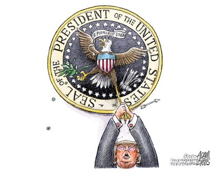 Political Cartoon U.S. Trump 2020&nbsp;