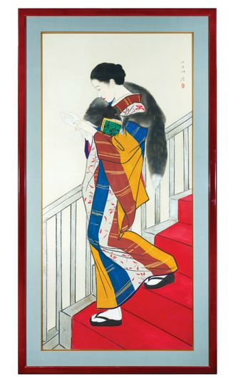 'Kaidan' ( staircase hanging scroll) by Kobayakawa Kiyoshi (1899-1948)