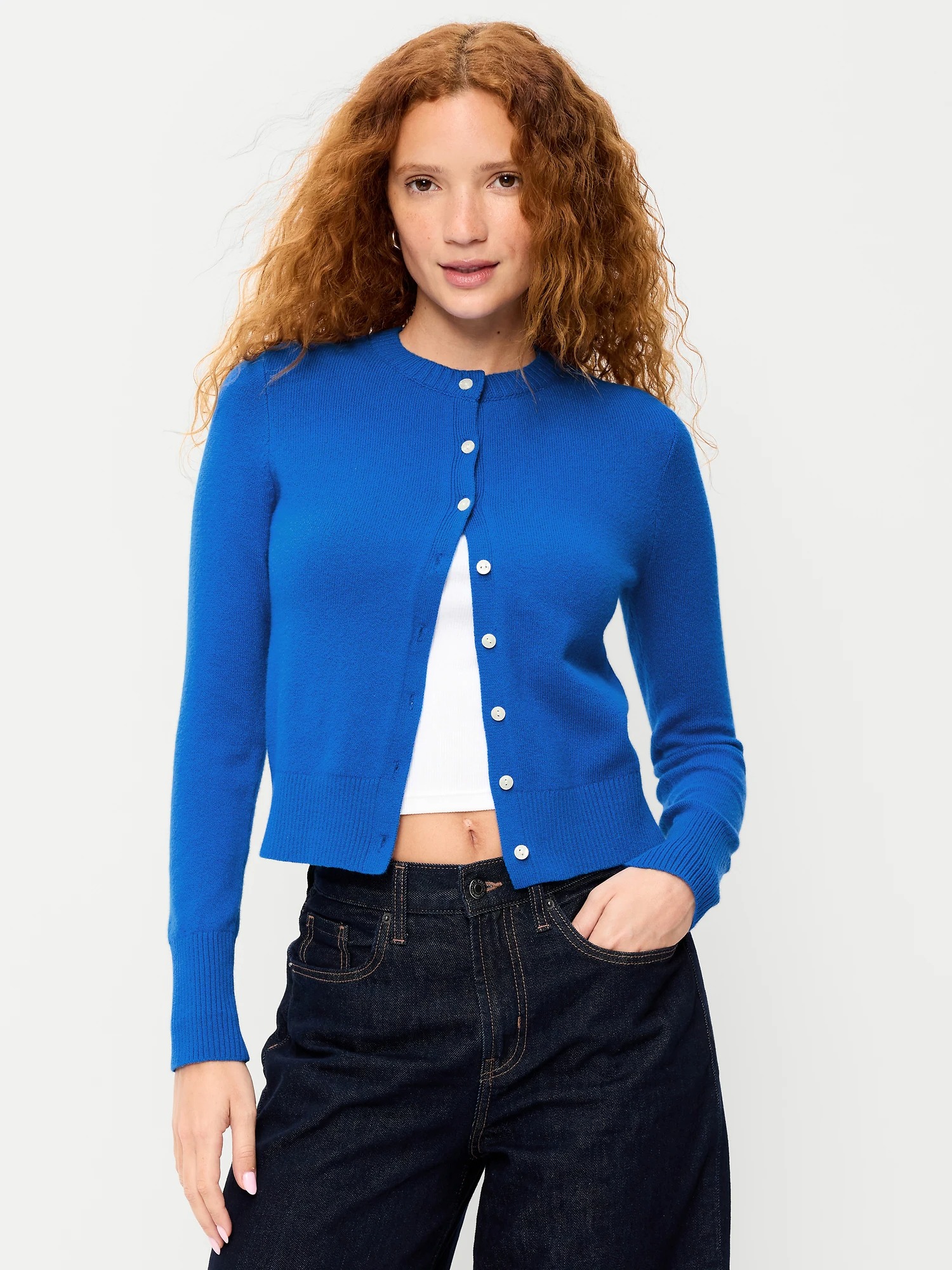 Old Navy, Sosoft Cropped Crew-Neck Cardigan