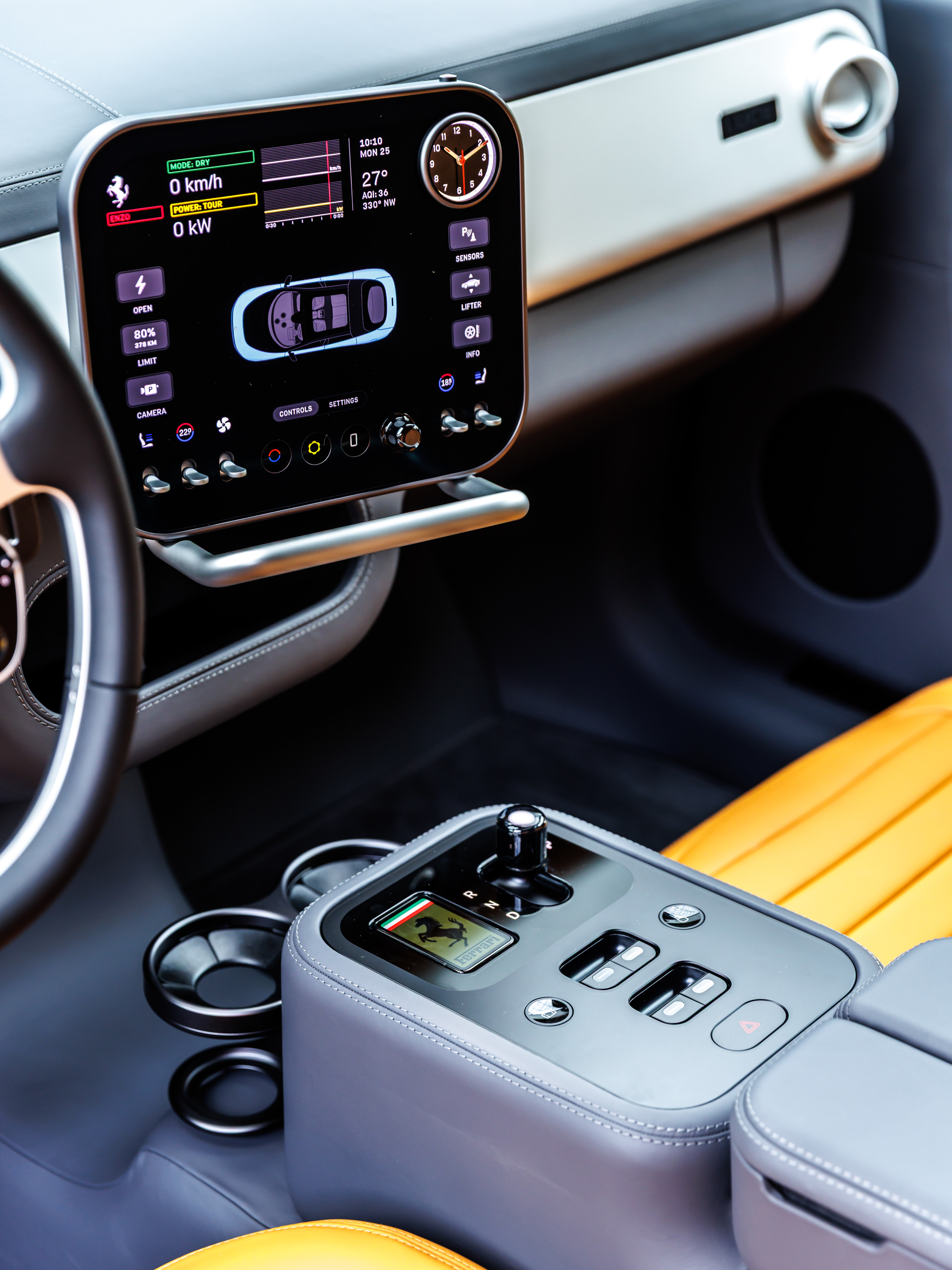 Ferrari Luce centre console and information screen