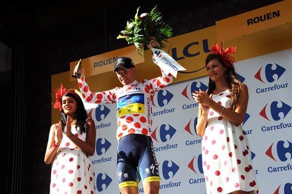 Mountains classification leader Michael Morkov (Saxo Bank-Tinkoff)