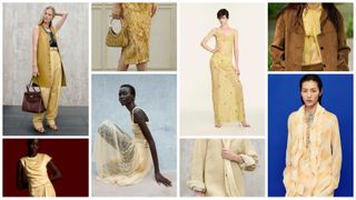 The yellow winter 2025 color trend at Bottega Veneta, Erdem, McQueen by Seán McGirr, Ulla Johnson, Versace, Bottega Veneta, Gucci, Burberry