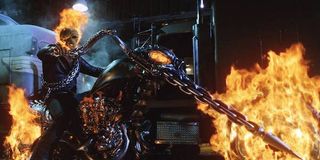 Ghost Rider on his bike