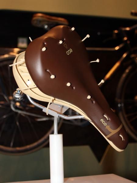 The Bontrager Eco saddle uses just three parts, which are easily separated and marked for recycling.