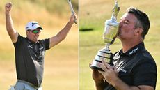 Ryan Fox celebrates winning The Open and kisses the Claret Jug
