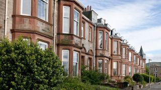 row of Victorian terraced houses