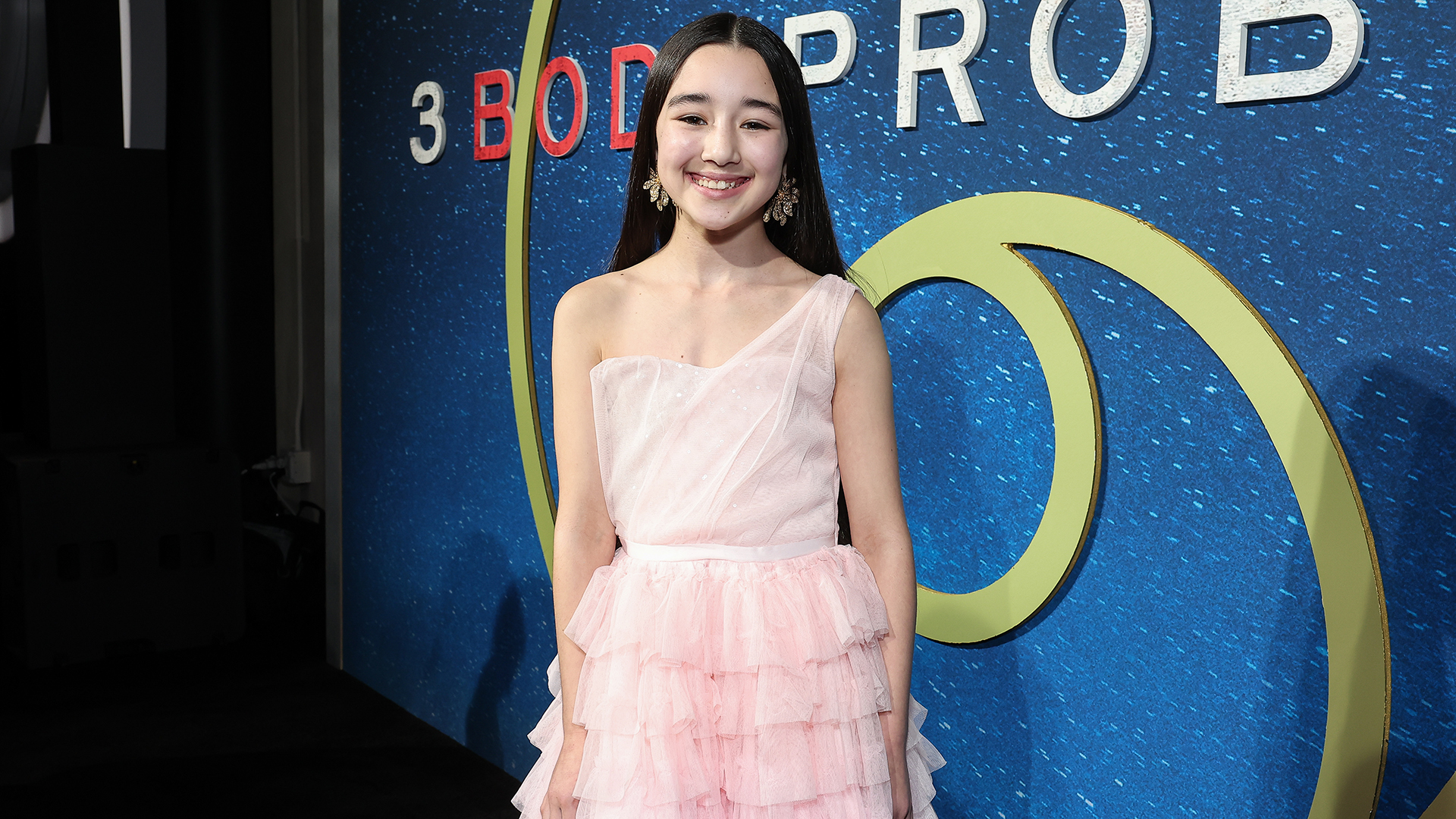 Eve Ridley posing for a photograph at the premiere for Netflix&#039;s 3 Body Problem TV series