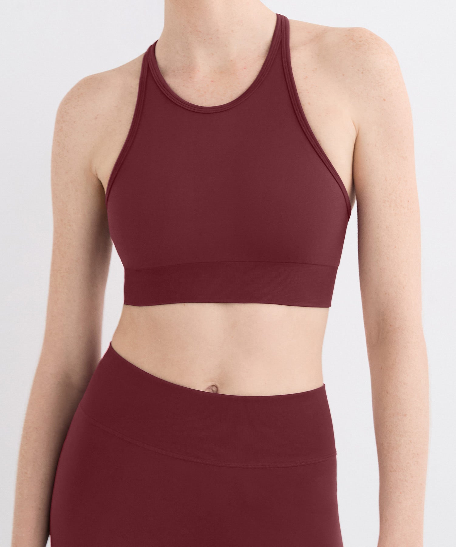 Performance High Neck Sports Bra - Grape - Xs