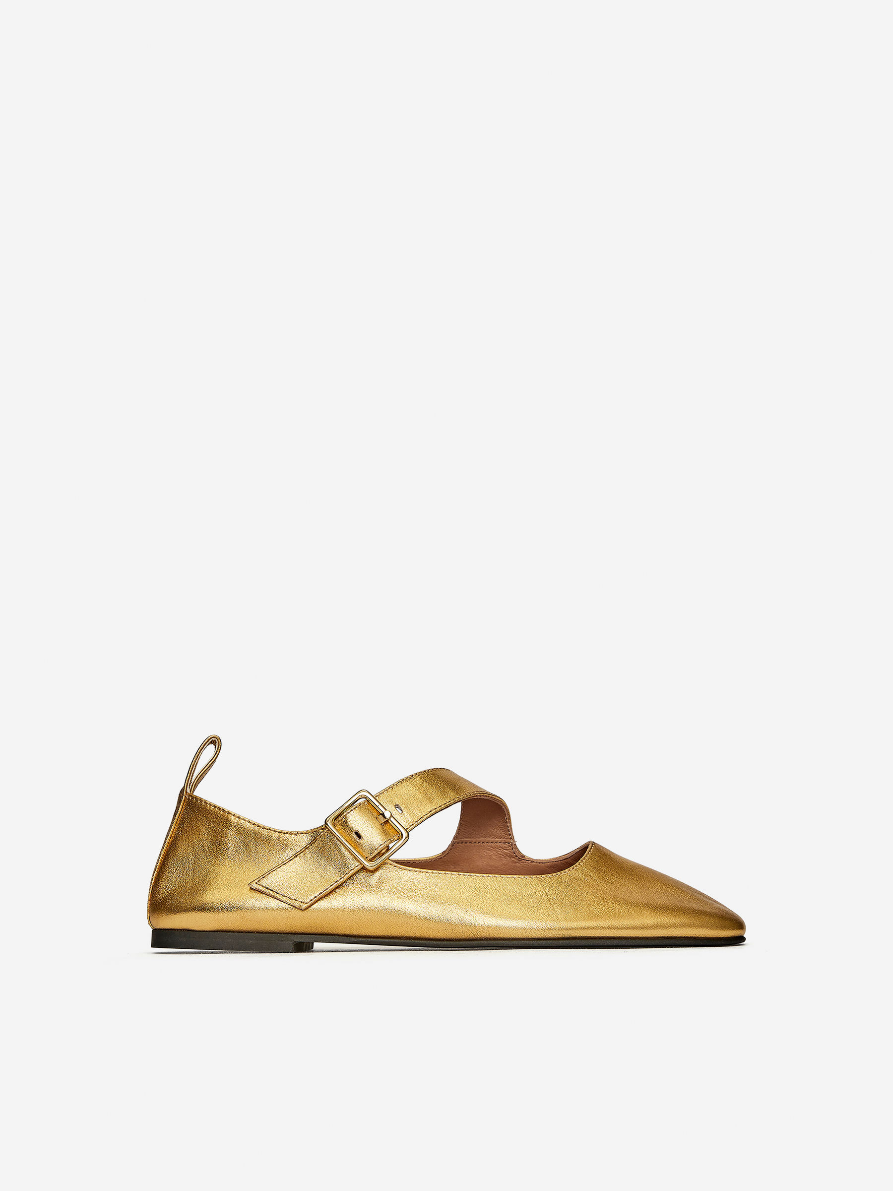 Metallic Mary Jane Flats – Gold – Women – Arket Gb